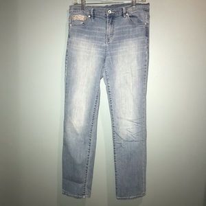 CALVIN KLEIN Embroidered Pocket Jeans Size 32/14